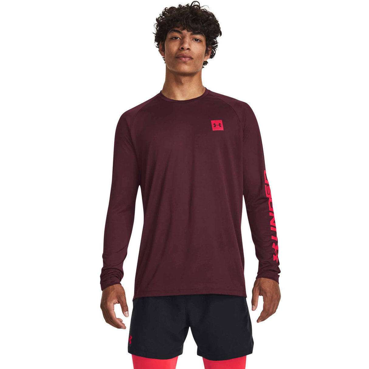Under Armour UA Tech Print Fill t-shirt sport à manches longues pour homme