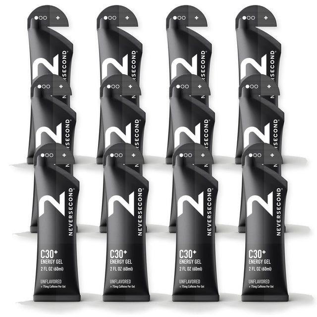 Neversecond C30+ caffeinated energy gel Unflavoured - Box of 12