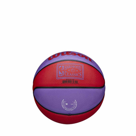 Wilson NBA Team Retro Toronto Raptors Mini Basketball - Purple / Red