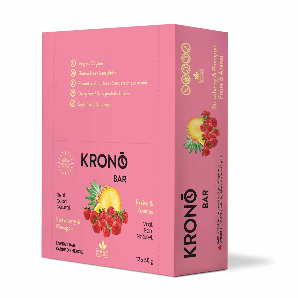 Krono Nutrition Strawberry Pineapple Energy Bars