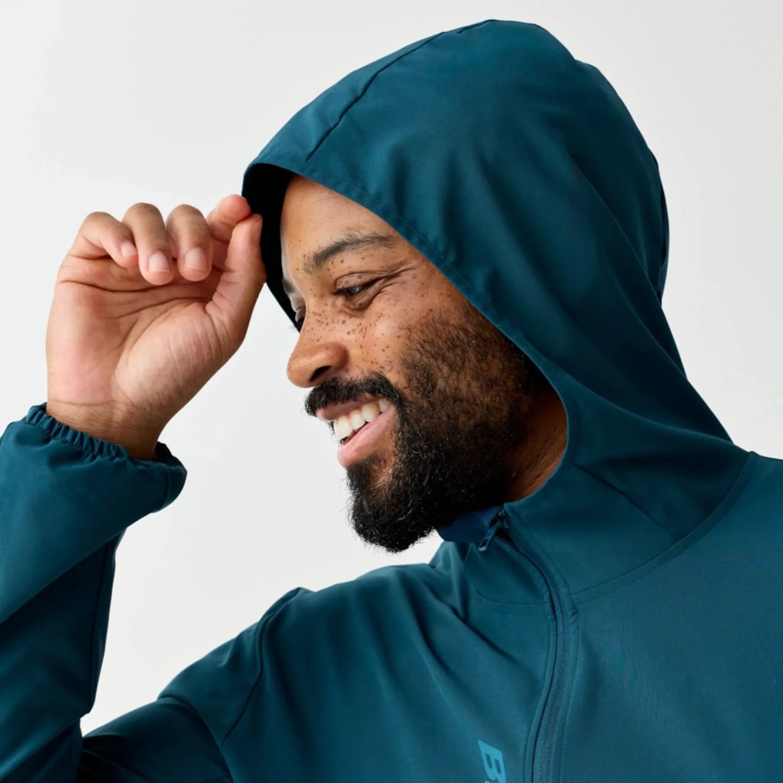 Brooks Canopy Jacket running windbreaker men Indigo - detail
