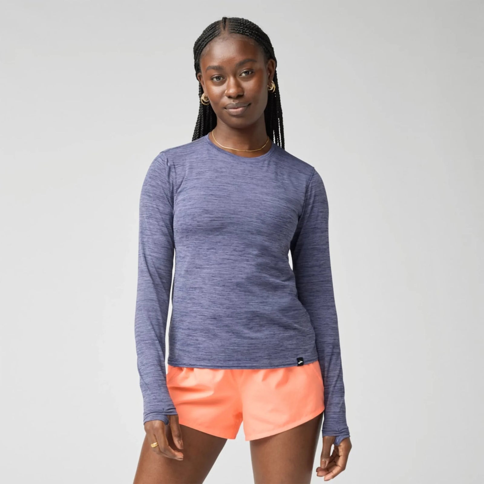 Brooks Luxe chandail de course à manches longues pour femme - Heather Nightfall