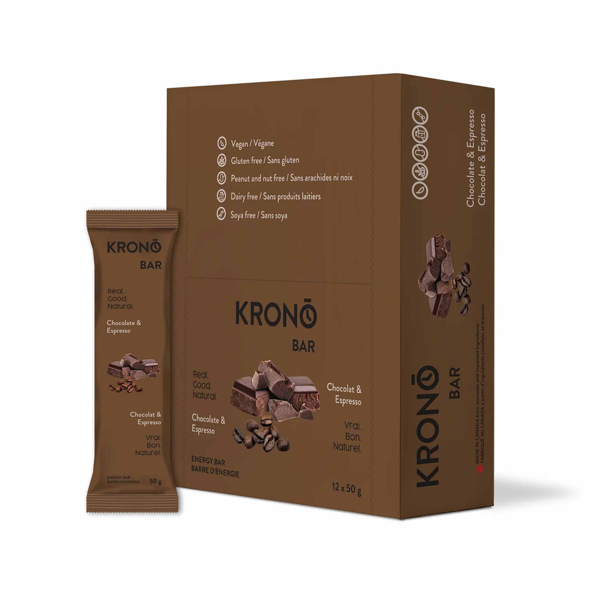 Krono Nutrition Chocolate & Espresso Energy Bars