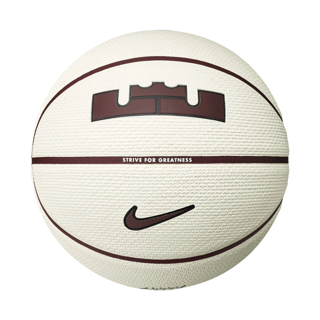 Ballon de basketball Nike Playground 8P 2.0 LeBron James crème et rouge | Nike Playground 8P 2.0 LeBron James basketball sail red