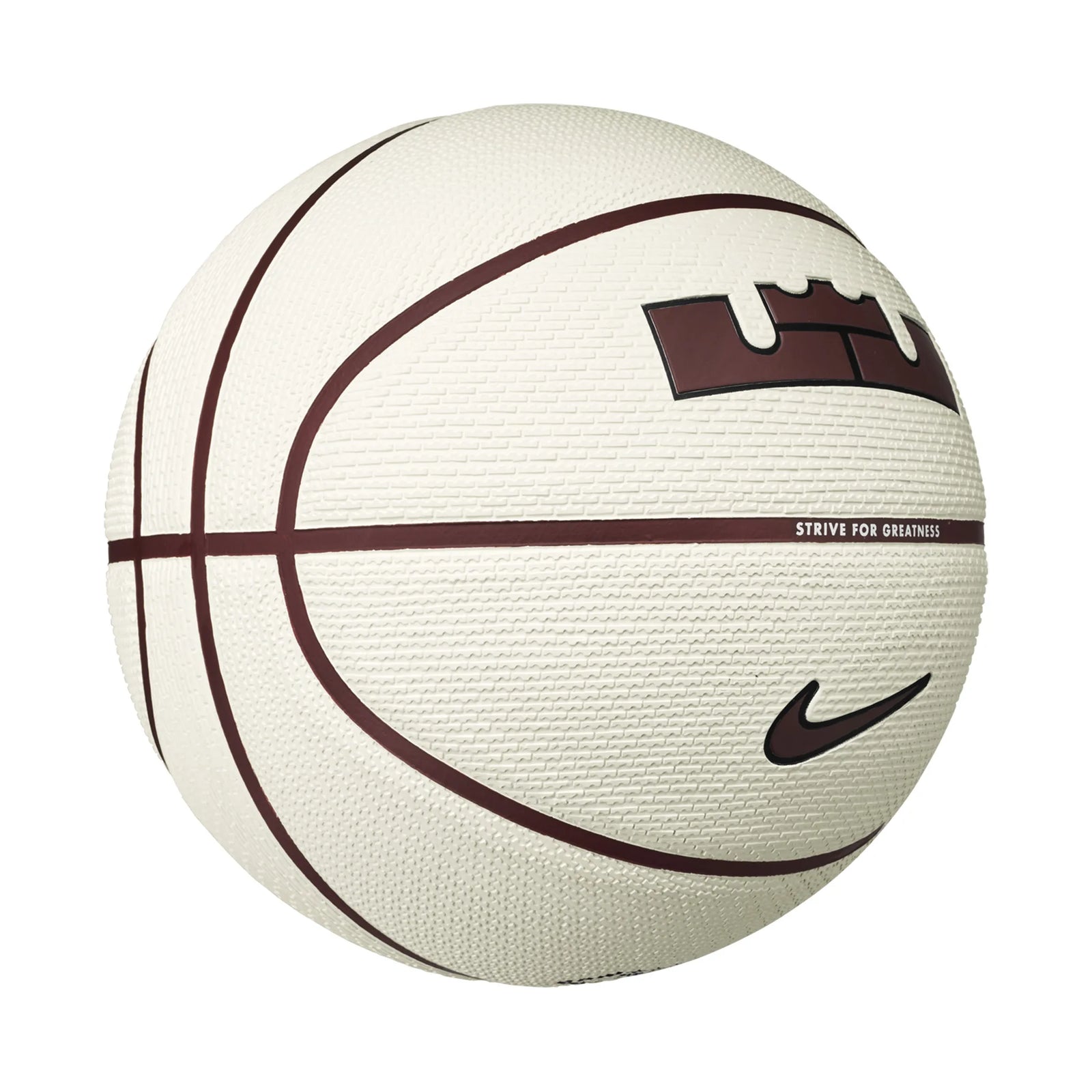 Ballon de basketball Nike Playground 8P 2.0 LeBron James crème et rouge, vue 3 | Nike Playground 8P 2.0 LeBron James basketball sail red, view 3