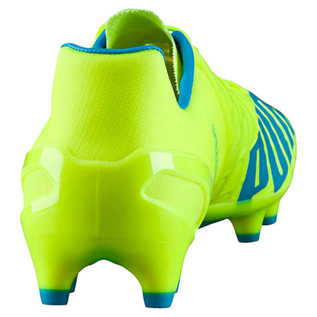 Puma evoSpeed 1.4 FG soccer cleats FG yellow blue rv