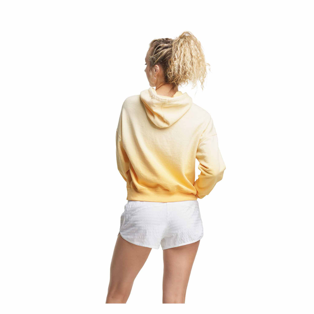 Champion Powerblend Relaxed Ombre Hoodie Chandail à capuche pour femme Adobe Wall Tan Ombre vue de dos