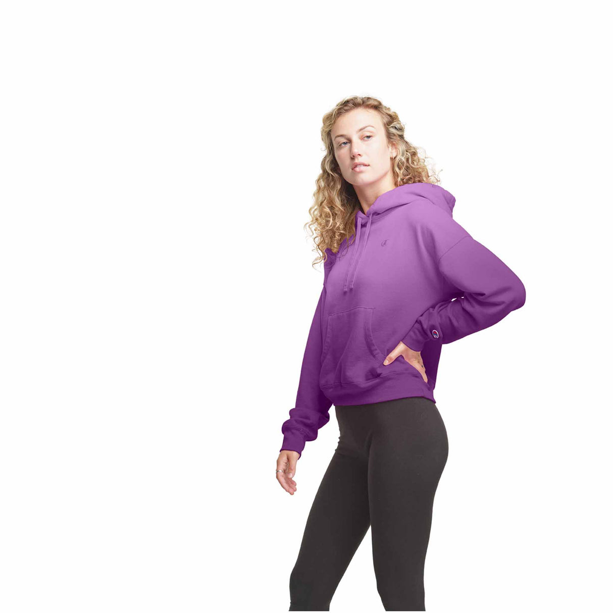 Champion Powerblend Relaxed Ombre Hoodie Chandail à capuche pour femme Genuine Purple Ombre vue de côté