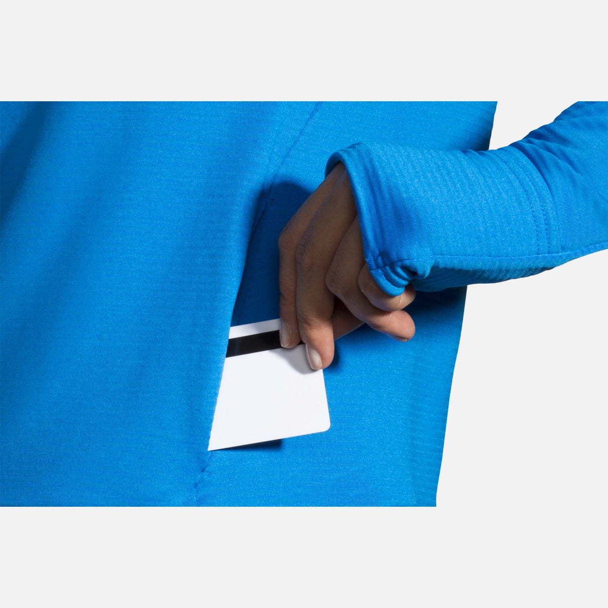 Brooks Notch Thermal Hoodie chandail de course à pied blue bolt femme pochette