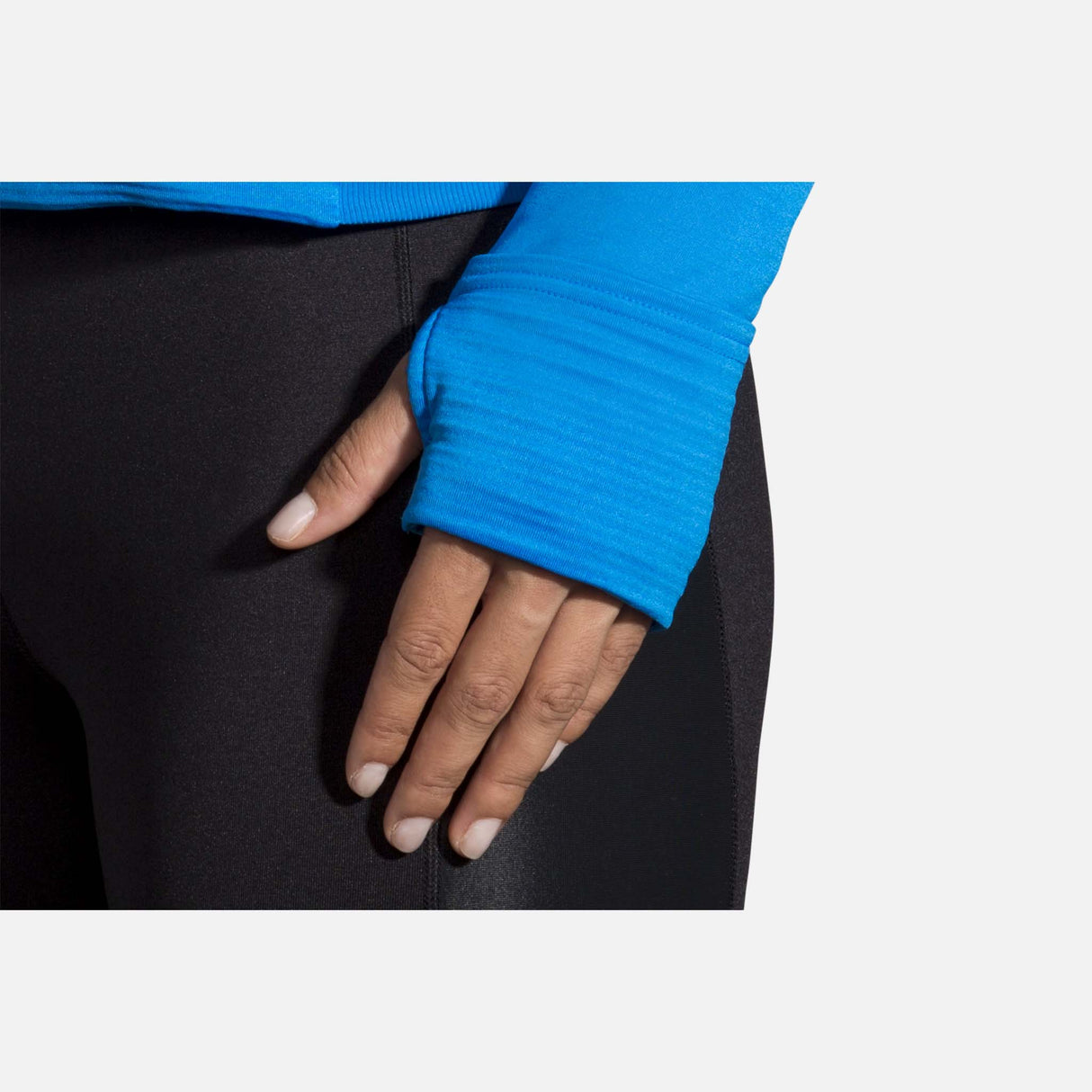 Brooks Notch Thermal Hoodie chandail de course à pied blue bolt femme manche