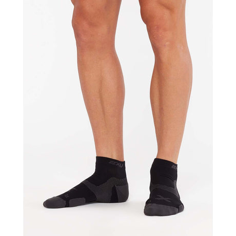 2XU 1/4 Crew Vectr Cushion run socks noir titane live