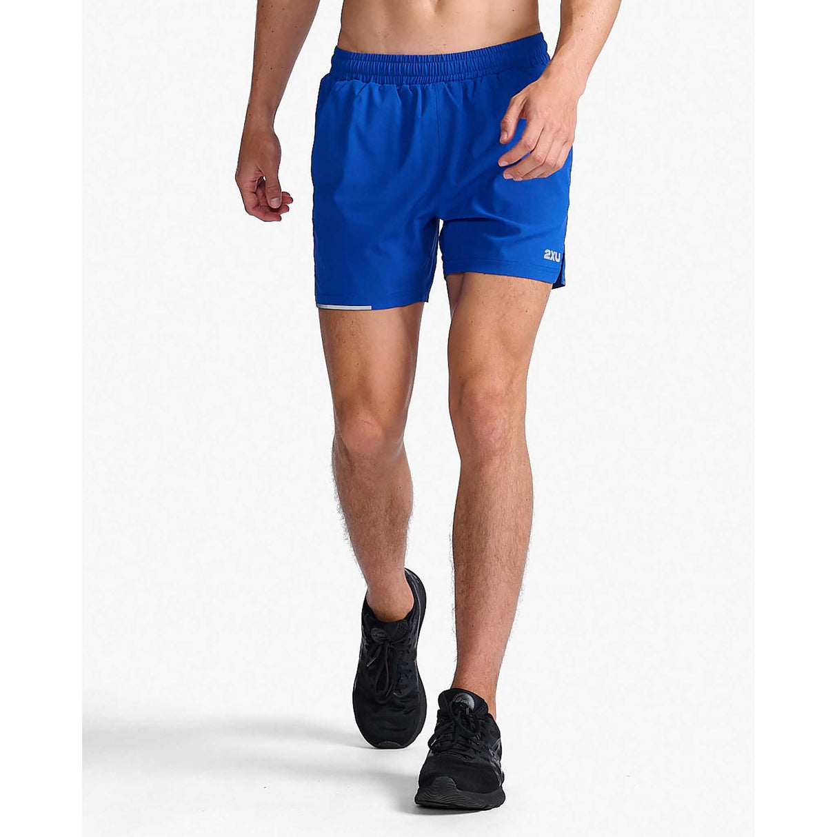 2XU Aero 5 Inch short de course à pied homme -surf / argent réfléchissant