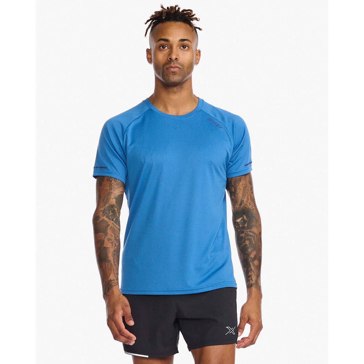 2XU Aero Tee t-shirt de course à pied medieval blue homme