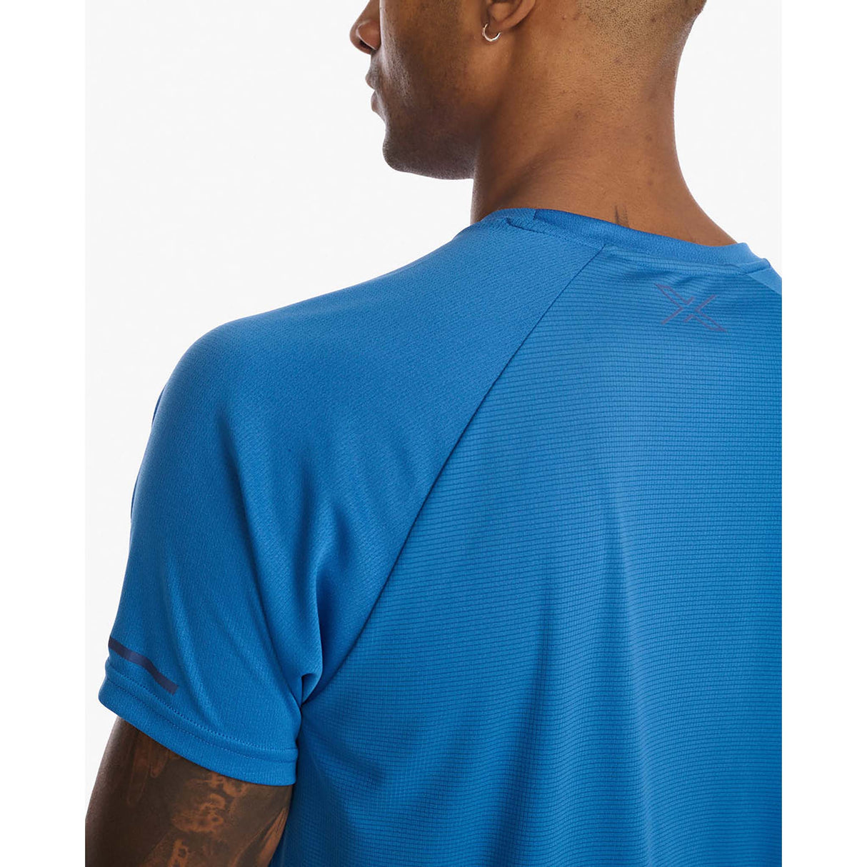 2XU Aero Tee t-shirt de course à pied medieval blue homme dos details