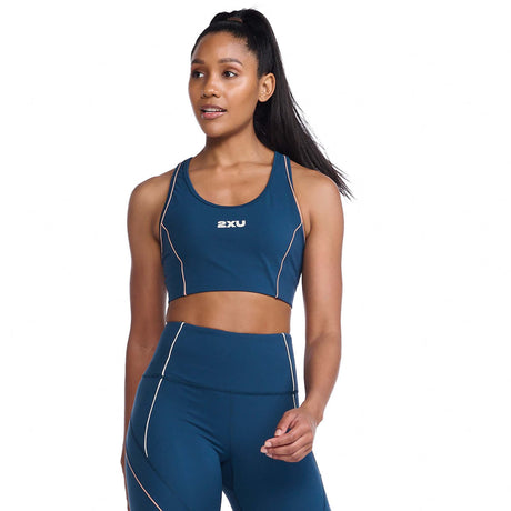 2XU Form Swift Crop Top de sport clair de lune femme