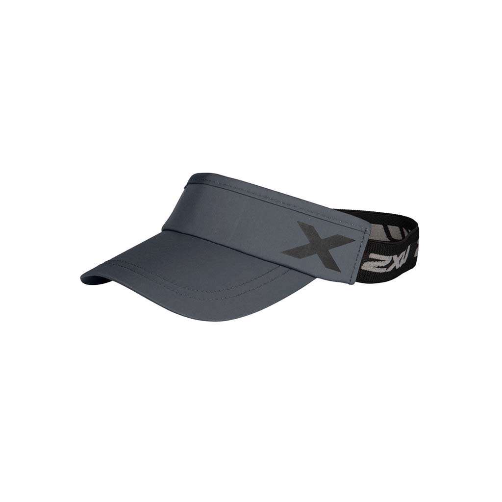 2XU Performance casquette visière de course à pied - turbulence / noir