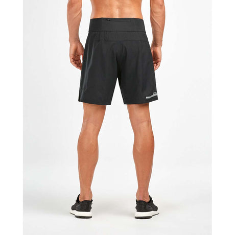 Short de course à pied pour homme 2XU Run 2 in 1 noir dos
