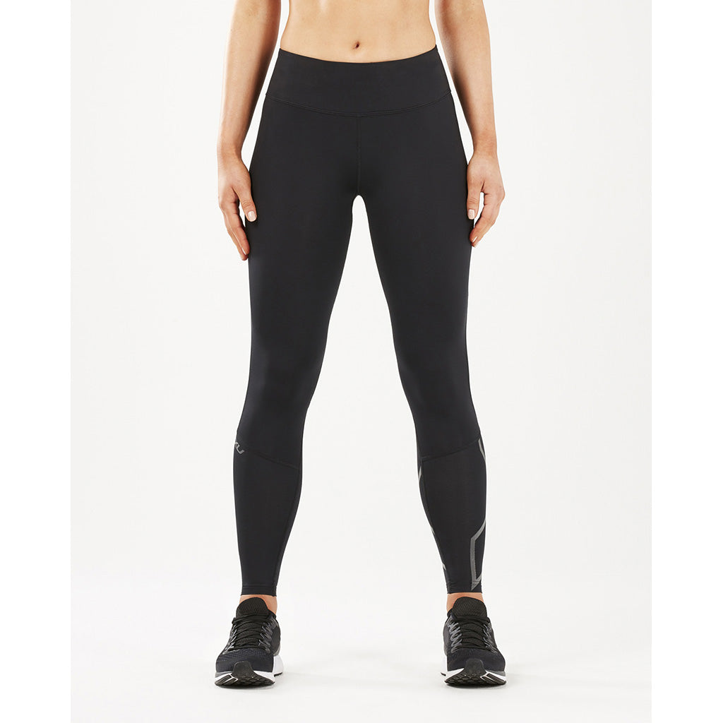 2XU Run Mid Rise Comp Tights black reflective lv1