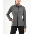 2XU Transit Zip Hoodie chandail kangourou gris  femme