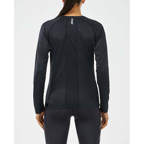 2XU XVent t-shirt de course a pied a manches longues noir pour femme rv