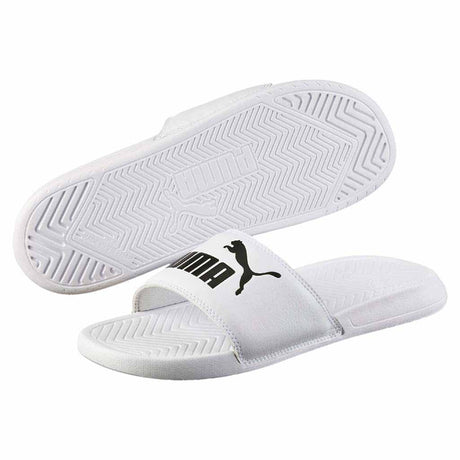 Puma PopCat sandales de bain blanc vue paire