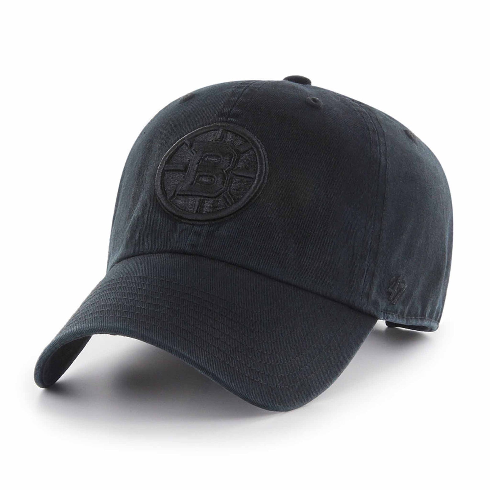 47 Brand Casquette 47 Brand Black On Black Clean Up NHL Boston Bruins