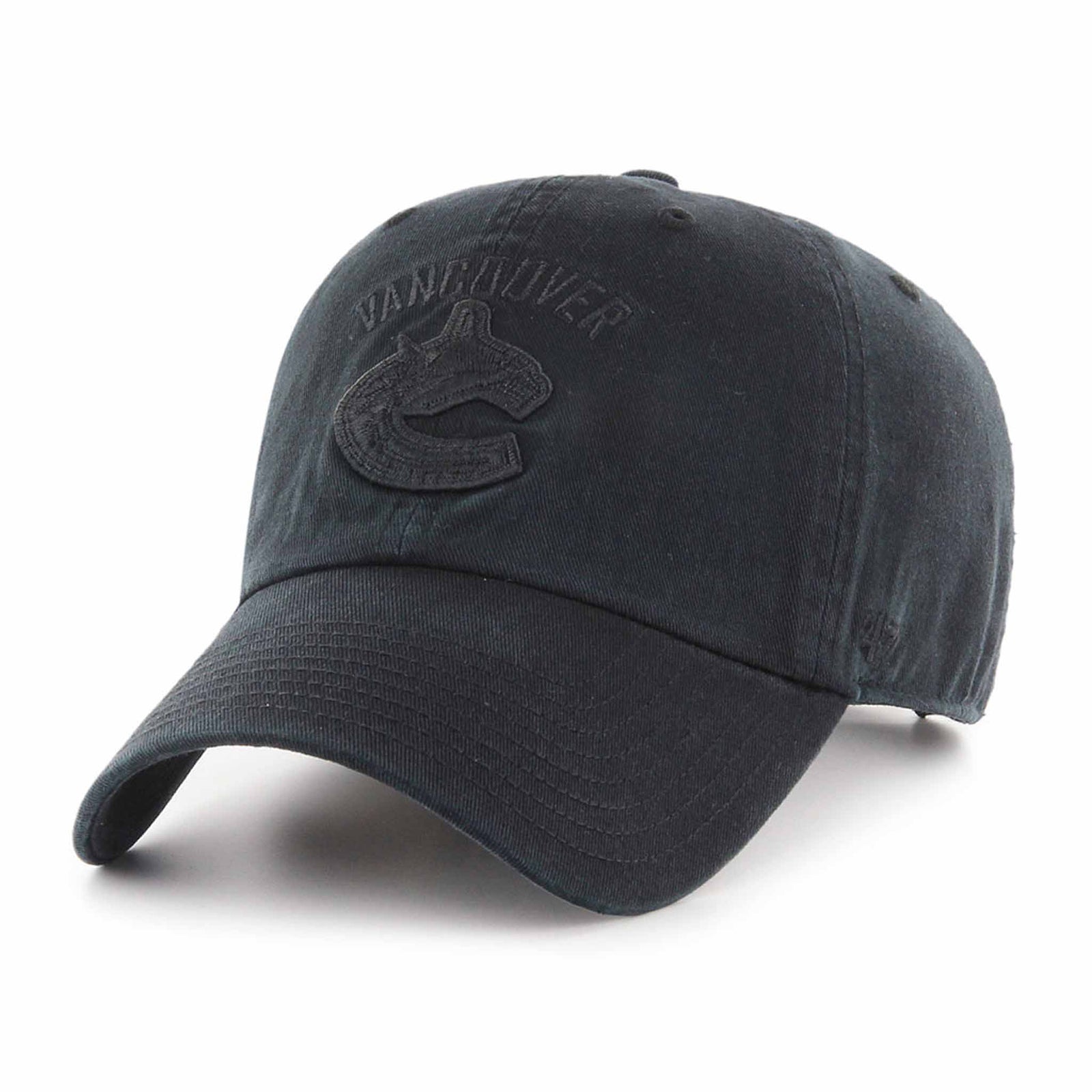 47 Brand Casquette 47 Brand Black On Black Clean Up NHL Vancouver Canucks