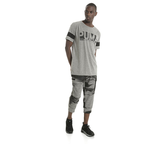 T-shirt homme Puma Active Training Energy à manches raglan gris chiné mode 2 Soccer Sport Fitness