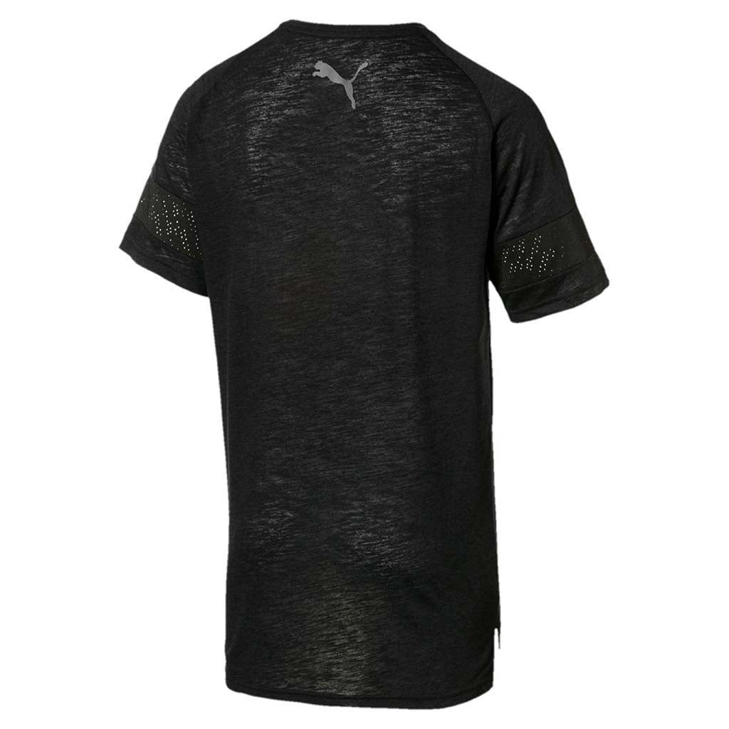 T-shirt homme Puma Active Training Energy à manches raglan noir chiné dos Soccer Sport Fitness