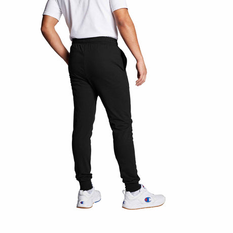 Champion Jersey Jogger pantalon d'entrainement pour homme noir vue de dos