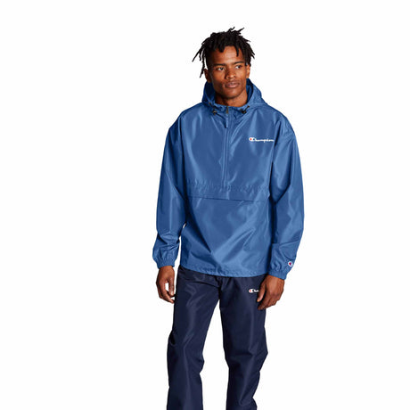 Champion Stadium Packable Jacket manteau de pluie à enfiler Shield Blue