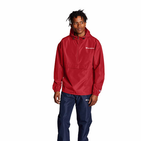 Champion Stadium Packable Jacket manteau de pluie à enfiler Scarlet