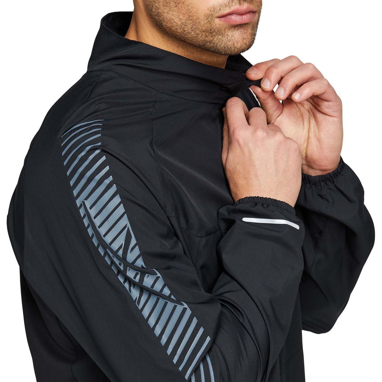 ASICS Icon Jacket veste de course à pied pour homme noir gris col