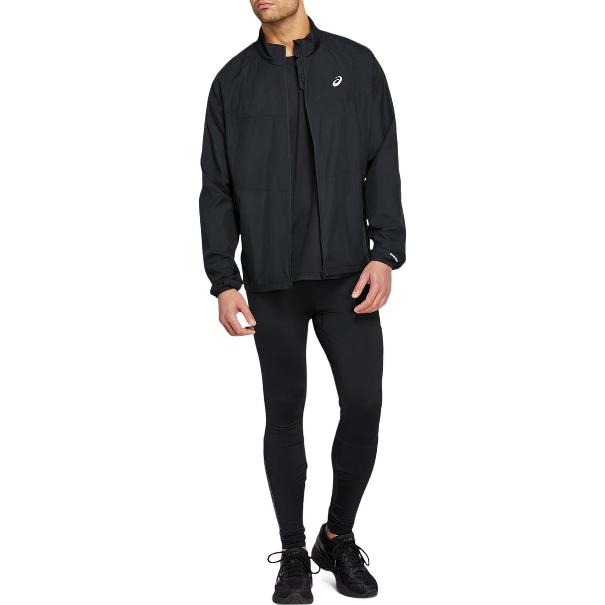ASICS Icon Jacket veste de course à pied pour homme noir gris live