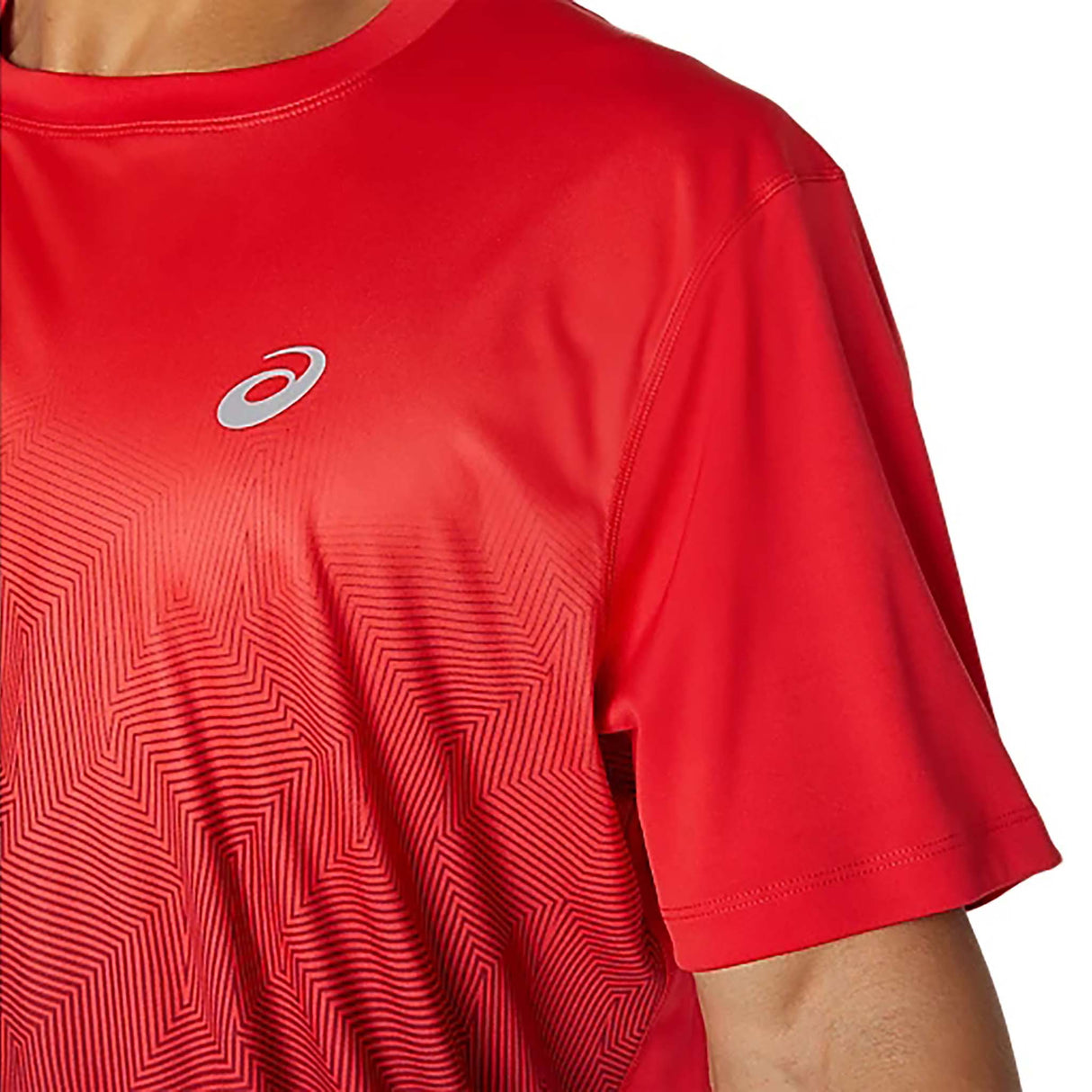 ASICS Kasane T-shirt de course rouge homme detail
