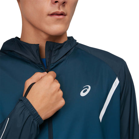Manteau de course ASICS Lite-Show Jacket french blue electric blue homme col
