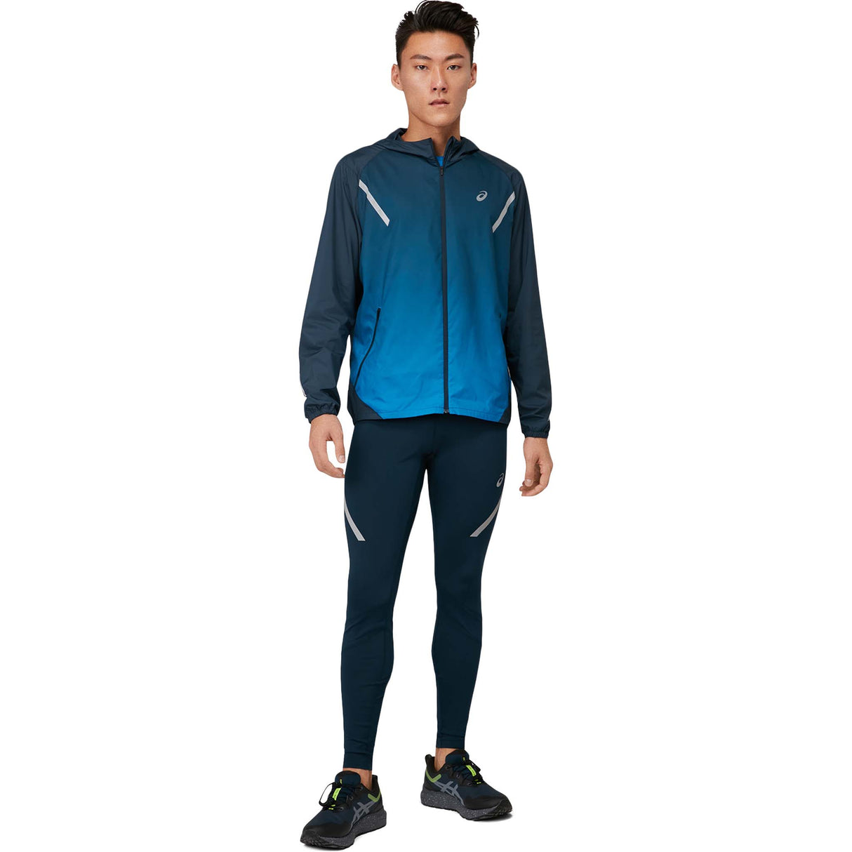 leggings de course à pied homme ASICS Lite-Show french blue live