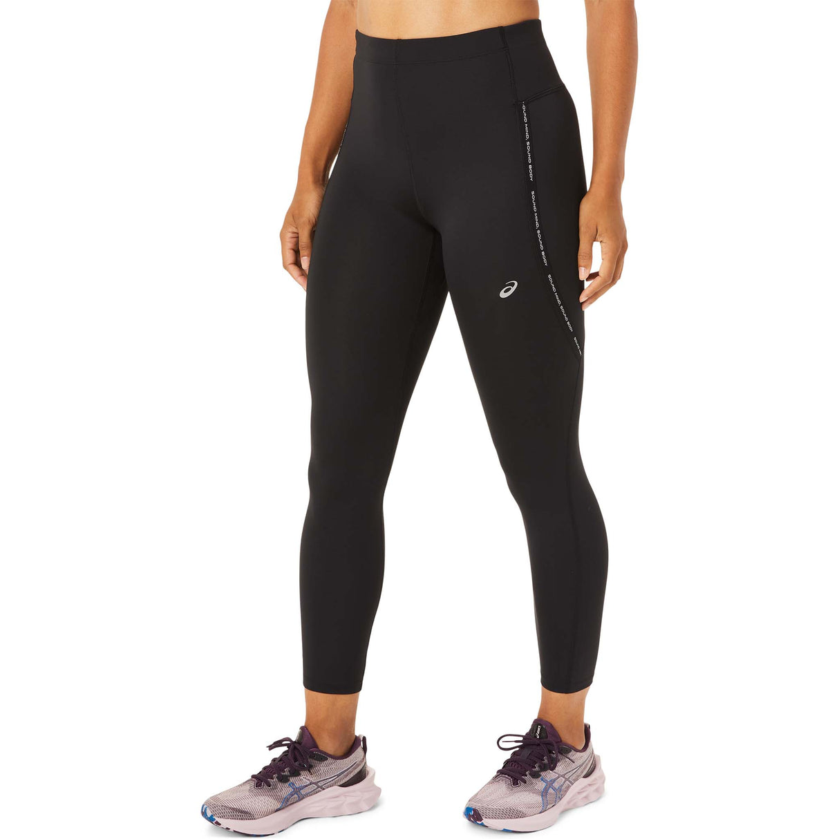 ASICS RACE Hight Waist Tight legging de course à pied noir femme lateral