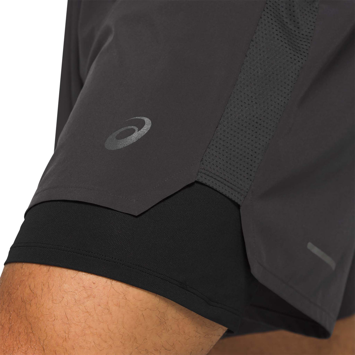 ASICS Road 5" short de course graphite grey homme cuissard