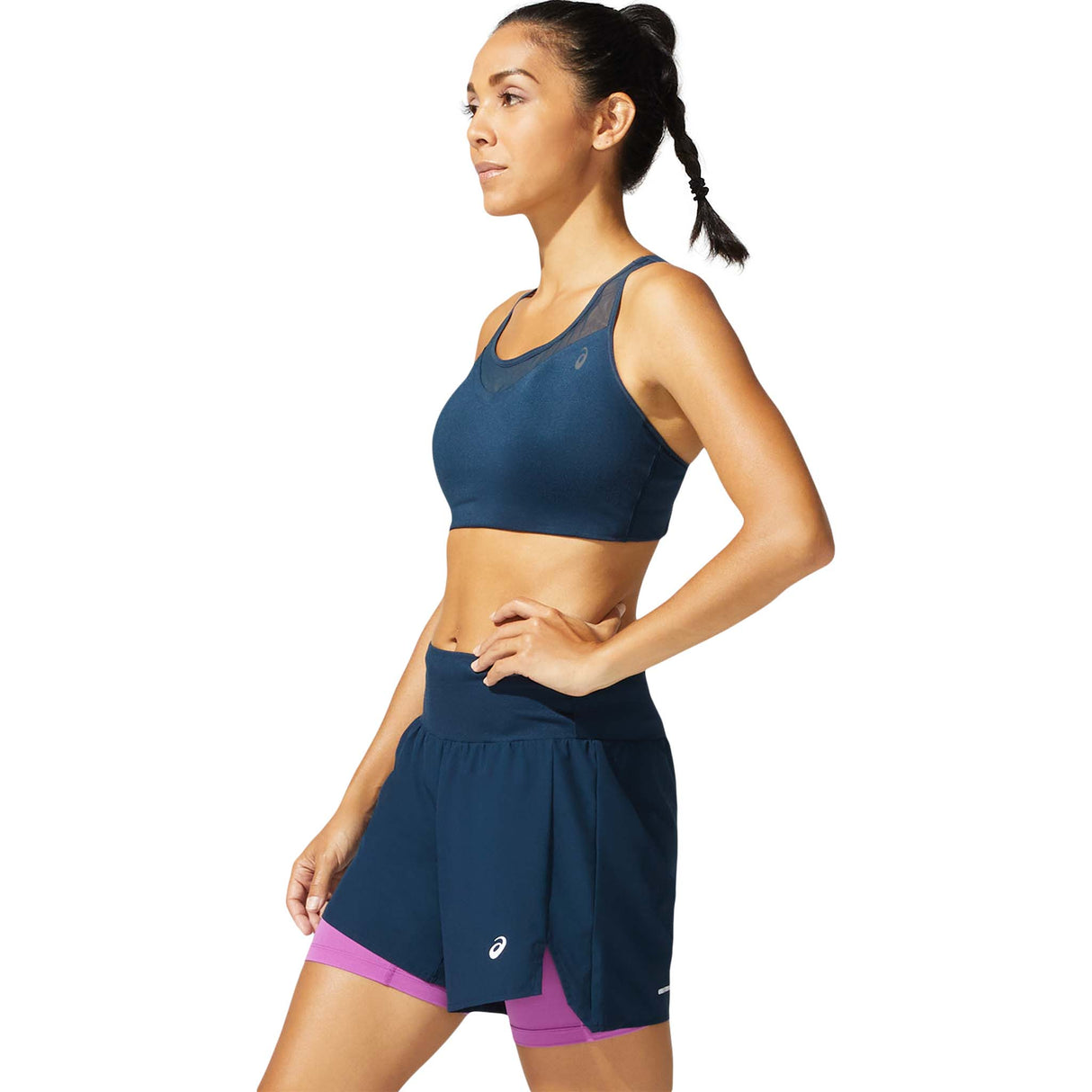 Asics Core Run soutien-gorge de course à pied bleu avant 2