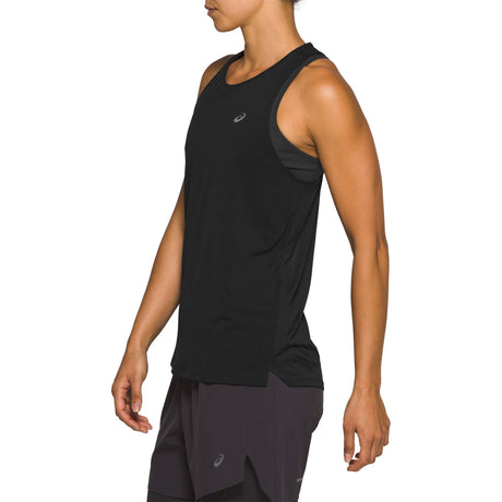 Asics Race camisole de course à pied noir femme lateral