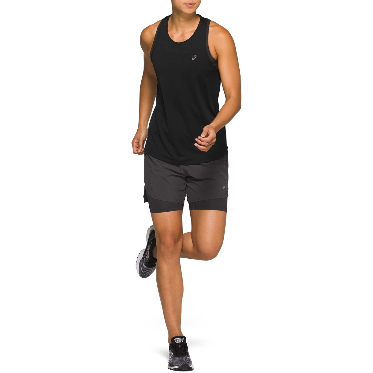 Asics Race camisole de course à pied noir femme live