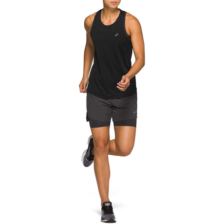 Asics Race camisole de course à pied noir femme live