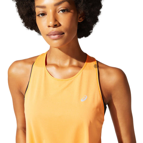 Asics Race camisole de course à pied peche femme col