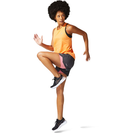 Asics Race camisole de course à pied peche femme live 2