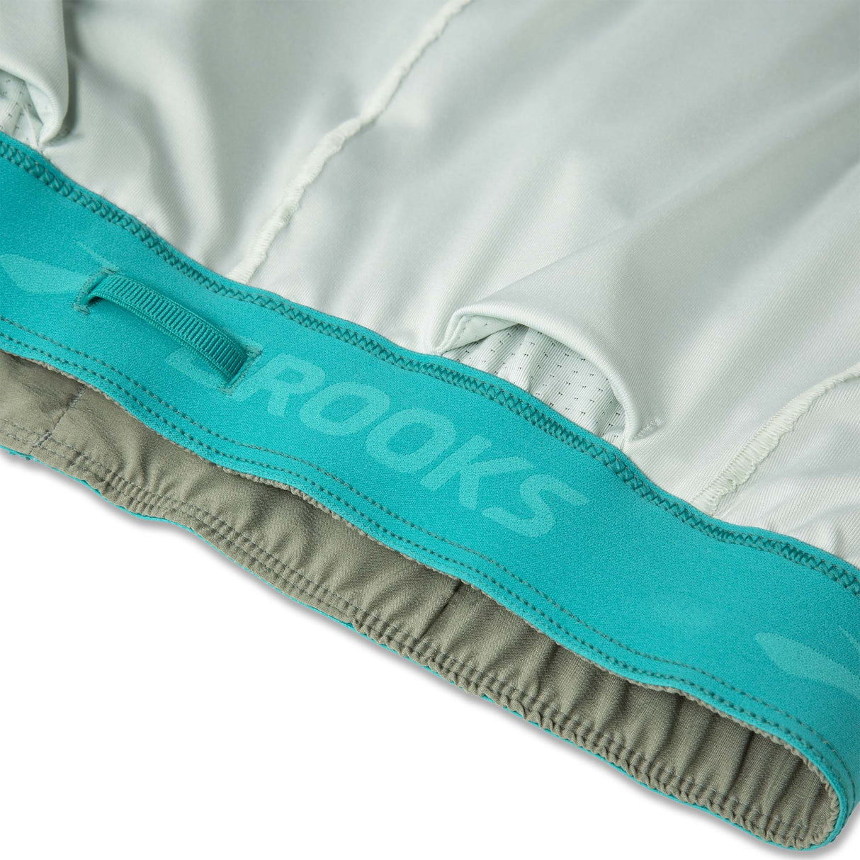 Brooks Chaser 5" 2-en-1 short course femme interieur - Pebble / Dark Pebble / Cool Mint