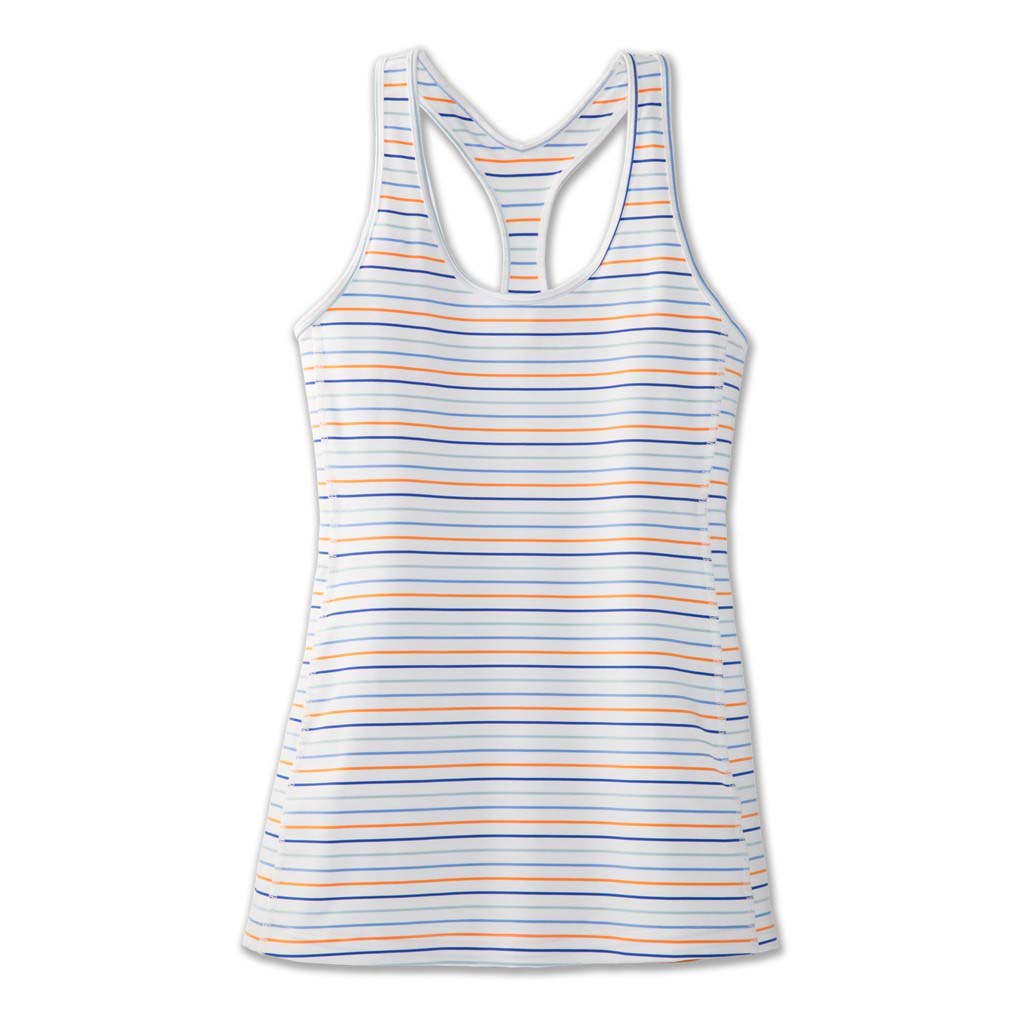 Brooks Pick-Up Tank Top camisole de course à pied sans manches femme blanc multi