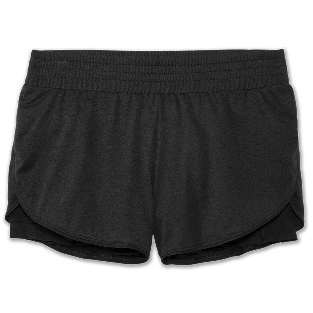 Brooks Rep 3" 2 in 1 short de course à pied noir pour femme