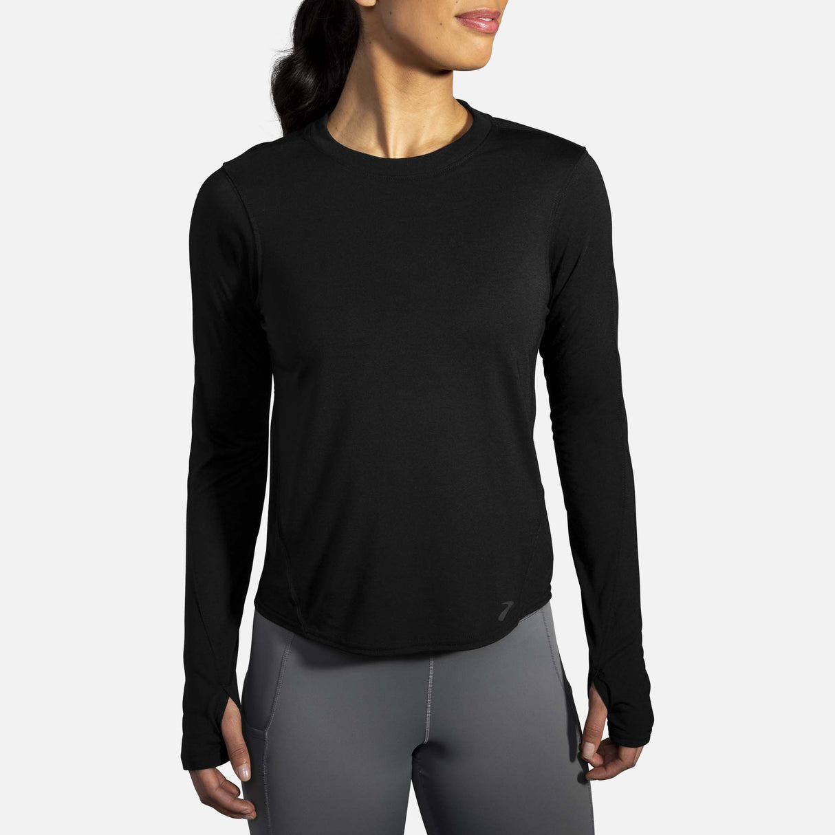 Brooks Distance chadail de course manches longues noir pour femme face 2
