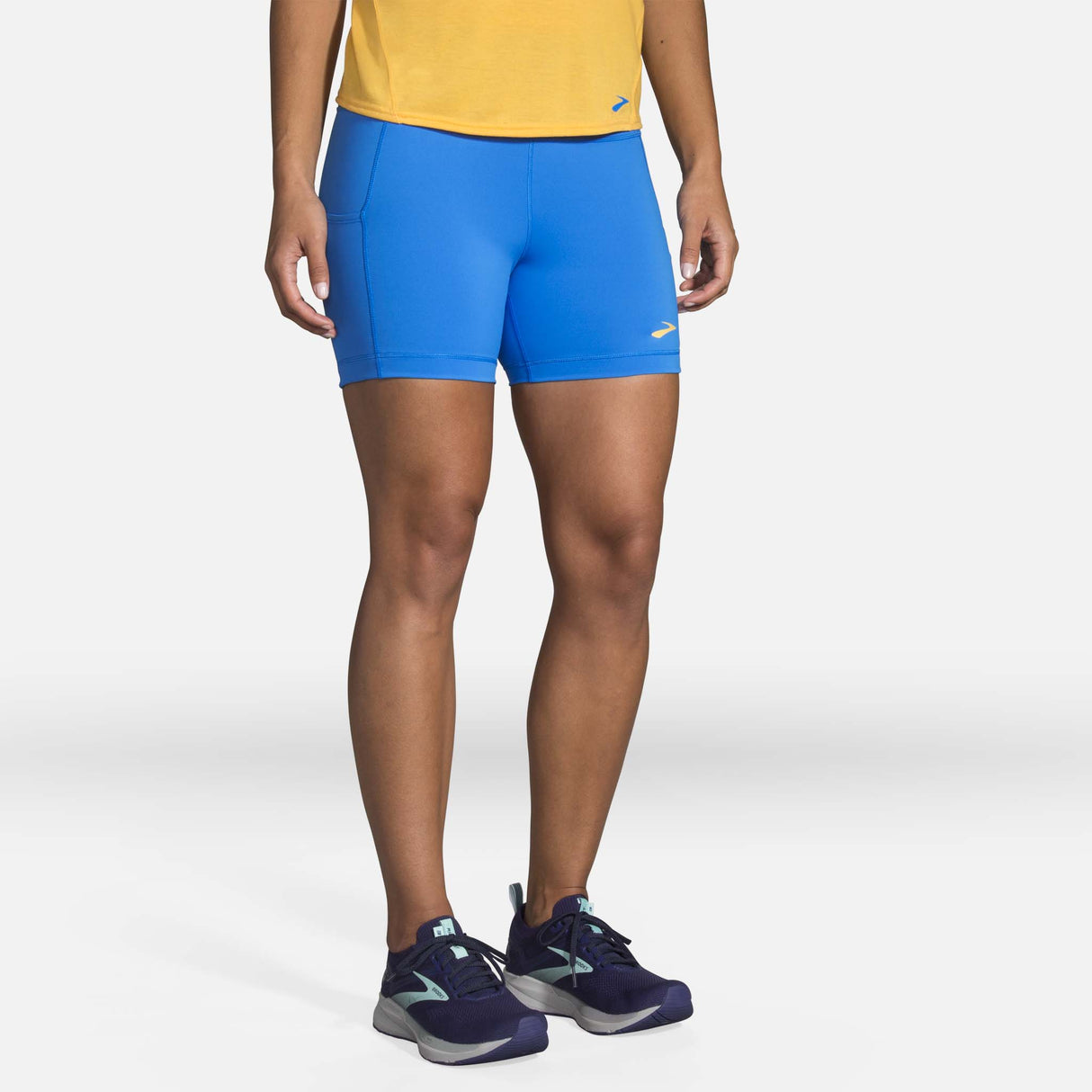 Brooks Method 5 pouces Short cuissard course blue bolt femme face